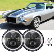 2PCS 7" LED Headlight Hi/Lo Beam DRL Replacement For Chevrolet Camaro 1967-1981