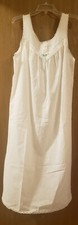 Miss Elaine Vintage Long White Nightgown Sleeveless