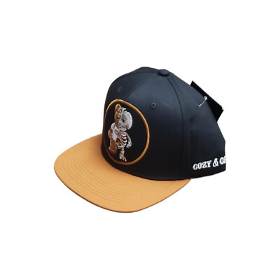 Certified Reserve Half Skeleton Hustle Bear Snapback Hat Black / Brown OSFM