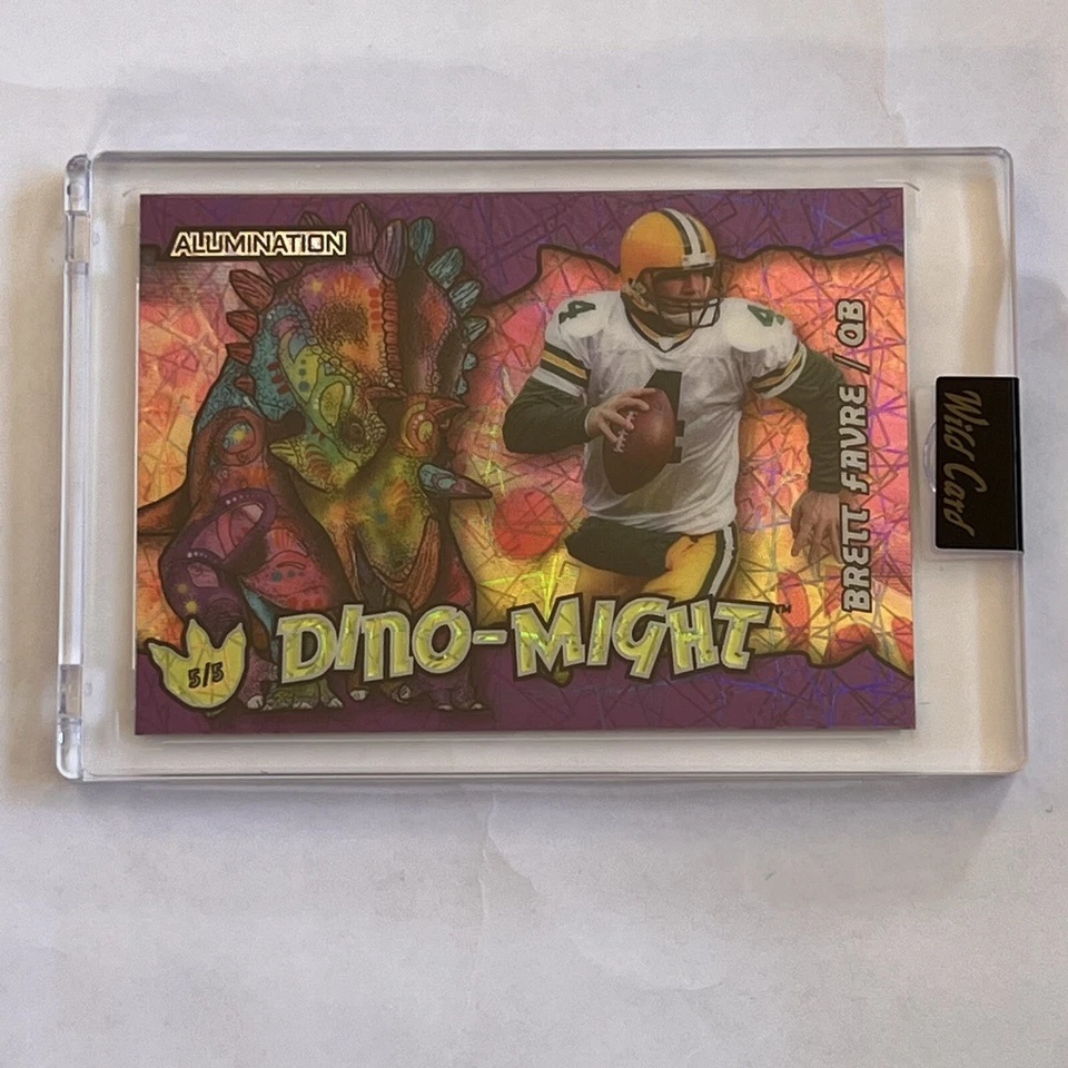Brett Farve Dino-Might Wildcard 5/5  T-Rex AD-BF - Image 2 of 4