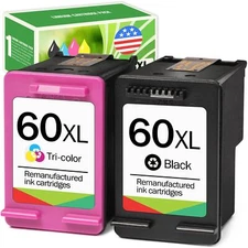 Limeink Remanufactured Ink Cartridge 60XL 60 XL Replacement for HP Envy 100 1...