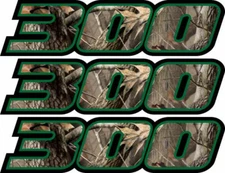 Camo 300 Decals Stickers 4x4 Graphics Snowmobile Quad skidoo Bayou ATV MX