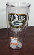 Tervis licenced genuine  NFL Green Bay Packers Sequin 16 oz. Goblet hot/cold dri