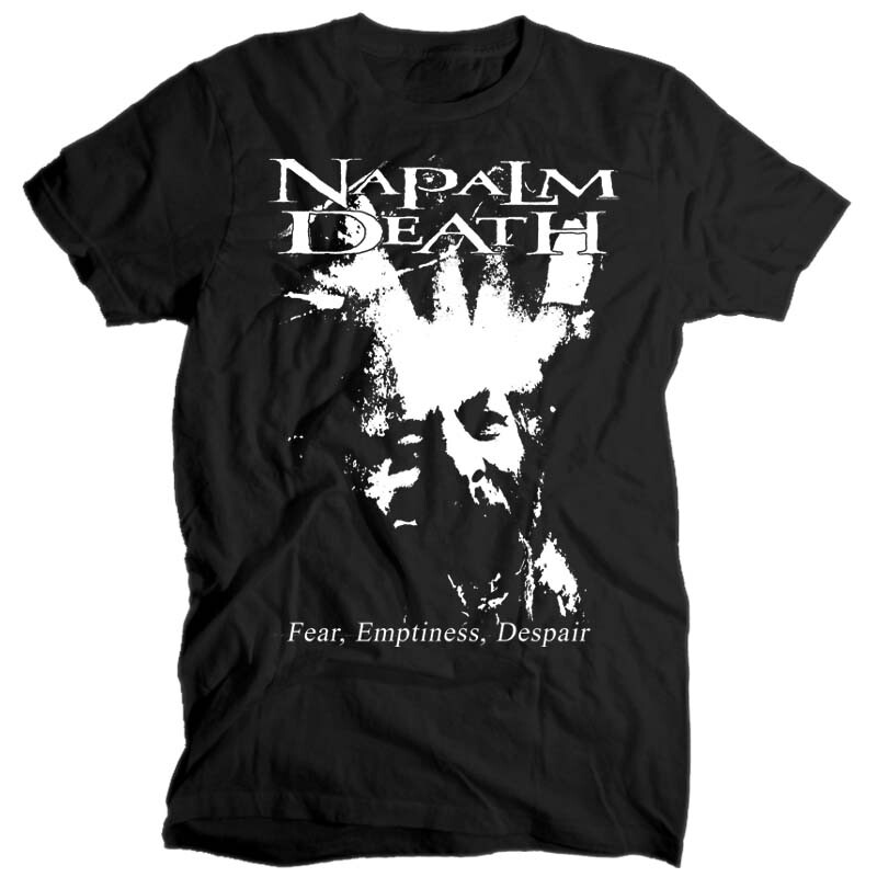 Napalm Death Fear Emptiness DespairT shirt BLACK WHITE all sizes S