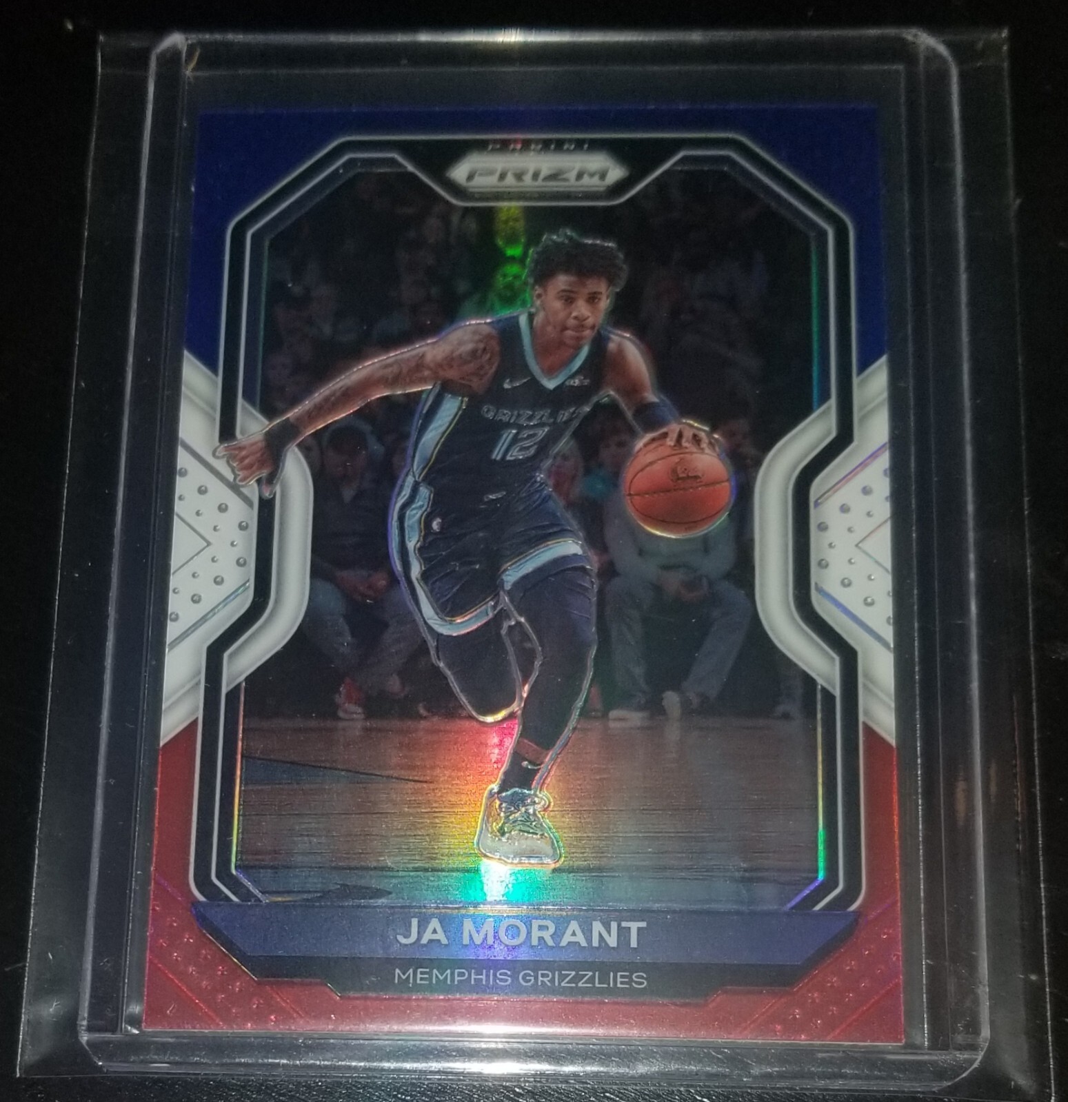 2020-21 Ja Morant Panini Prizm Red, White And Blue Prizms #115 Memphis Grizzlies