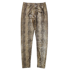Shein Ladies Gold Snake Print Festival Leggings Small
