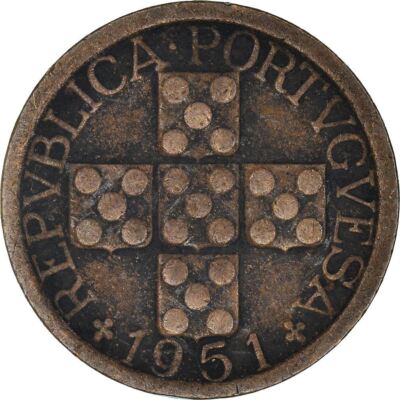 Portugal 10 Centavos Coin | Cross | Olive Branch | 1942 - 1969 | eBay