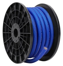 Rockville R0G30BLUE 0 Gauge 30 Foot Spool Blue Car Amp Power Ground Wire Cable