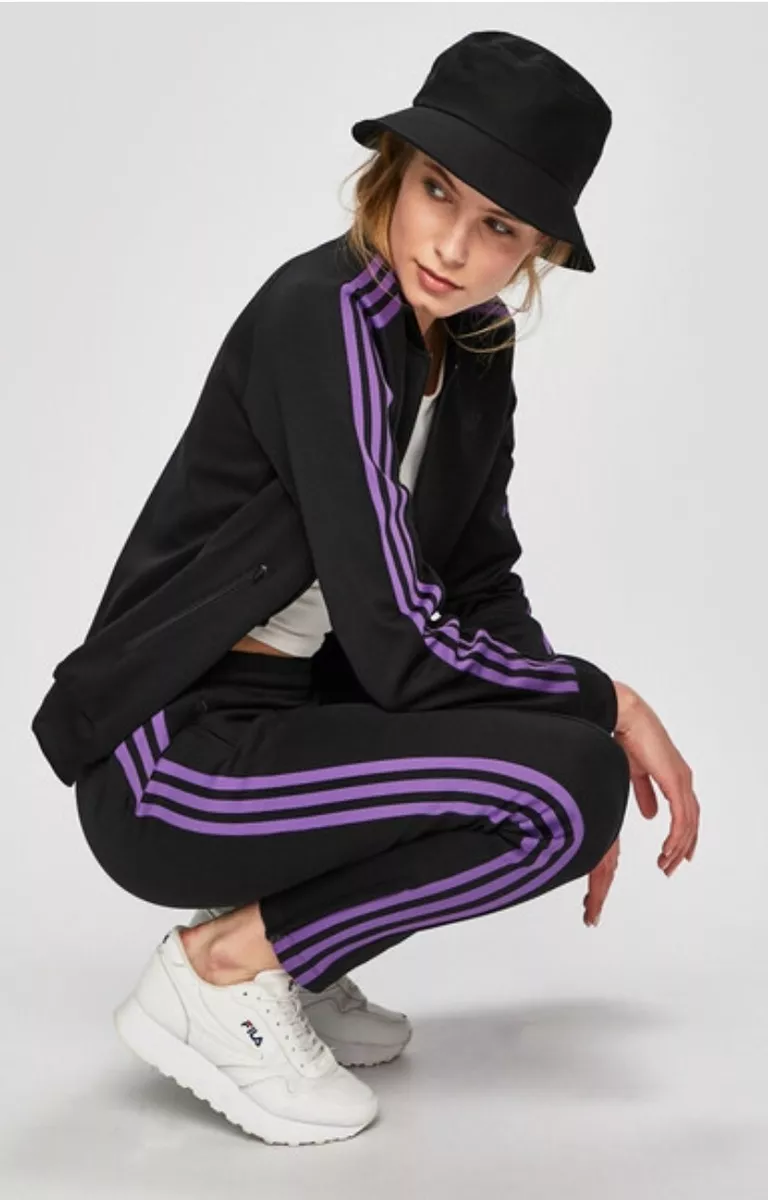 Adidas Originals 3pc TrackSuit Shorts Black Purple Sm DV0132