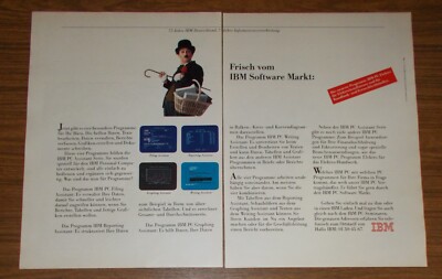 Seltene Werbung IBM PC ASSISTANT SERIE - Software Programme 1985