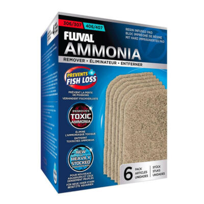 Fluval Ammoniak Entferner Harz Infused Pad 306/307/406/407 (6er Pack)