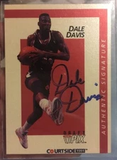 Dale Davis Clemson Basketball Autograph Courtside Rookie Card Indiana Pacers RC