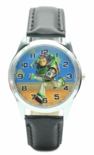 Toy Story Buzz Lightyear Character Black Leather Wrist Watch