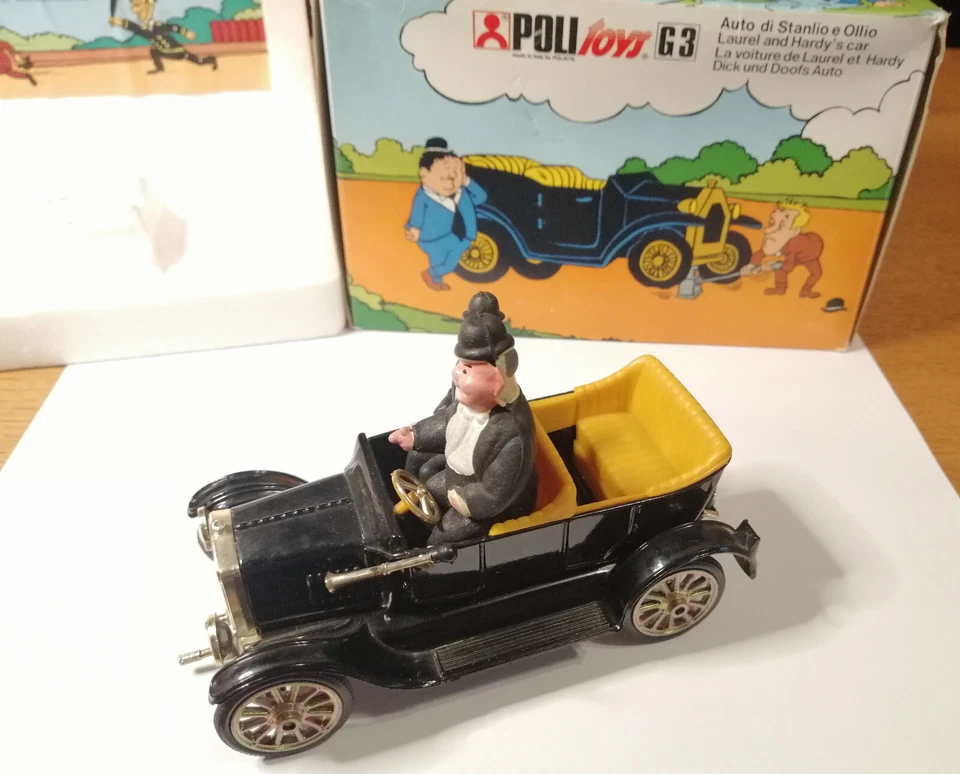 POLITOYS Serie G art.3 1a serie 1970 Auto STANLIO E OLLIO con scatola originale. - Immagine 2 di 4