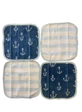 Cloud Island 8Pack Plush Baby Washcloths Bayshore Blue