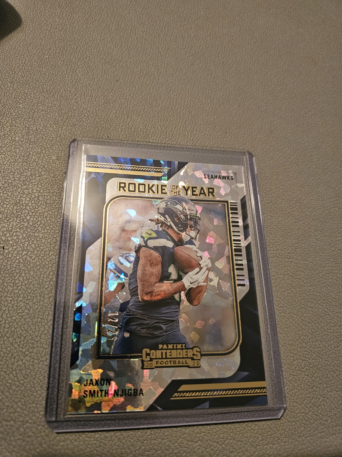 Jaxon Smith-Njigba Panini Contenders Rookie of the Year Contenders #12 Cracked Ice