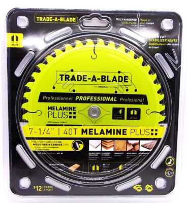 (J) NORSKE - Trade-A-Blade 7-1/4'' X 40T Melamine Plus Blade #TCSBP271