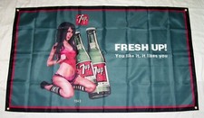 Bandera 7UP 3'X5' BANDERA PANCARTA PEPSI COLA 7-UP ¡RECIÉN ACTUALIZADA! TE GUSTA, TE GUSTA GARAJE
