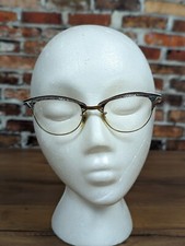 Vintage 50s 60s Cat Eye Glasses Aluminum Frame Made in USA Gold Fill