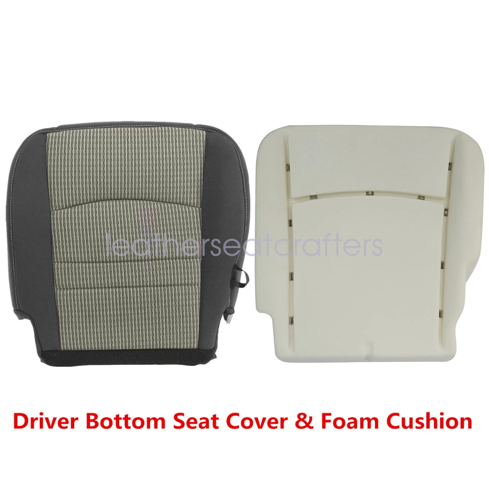Fits 2009-2012 Dodge Ram 1500 2500 3500 Driver Bottom Seat Cover & Foam Cushion Foto 2 de 4