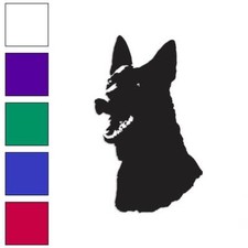 German Shepherd Head Dog, Vinyl Decal Sticker, Multiple Colors  Sizes 1959