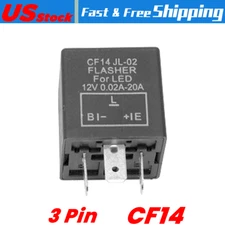 Turn Signal Hazard LED Flasher Relay CF14 3Pin,Fix Fast Hyper-flash