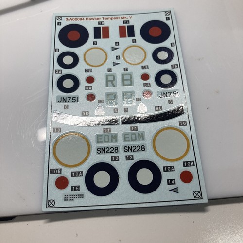 Airfix: A02094, Hawker Tempest V, nuevo, caja abierta, 1:72, hecho en el Reino Unido - Imagen 10 de 10
