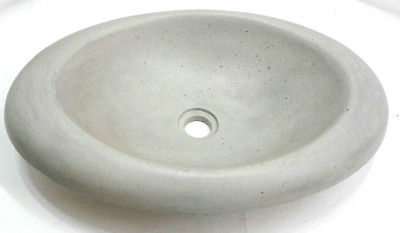 Native Trails NSL2115-A Cuyama 21''Oval Concrete Drop In Bathroom Sink Ash Finish