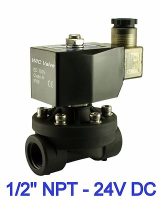 #ad #ad 1 2quot; Inch Plastic Zero Differential Electric SolenoidProcess Valve 24V DC $49.99