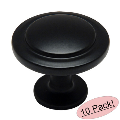 *10 Pack* Cosmas Cabinet Hardware Flat / Matte Black Knobs #5560FB
