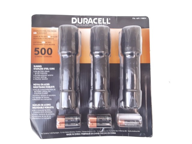 duracell durabeam ultra led flashlight 550 lumens 3 count