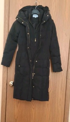 Cole Haan Signature Womens Black Down Puffer Coat Size S-P | eBay