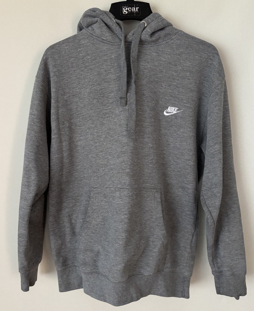 Men’s Nike Sportswear Club Grey Fleece Hoodie Size L 804346 063