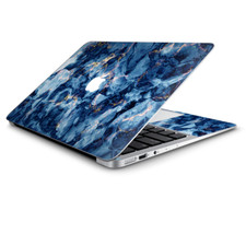 Skin Wrap for Macbook Air 11 inch Heavy Blue Gold Marble Granite