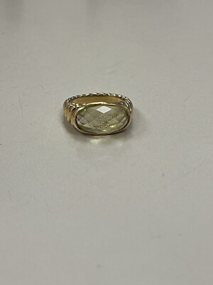 David Yurman Noblesse 18K Yellow Gold Oval Lemon Citrine