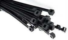 12x BLACK Wheel Trims Security Clips Ties Straps suits NISSAN