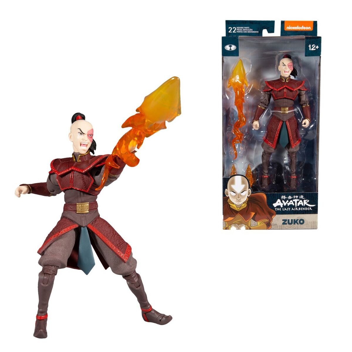  Avatar: The Last Airbender Prince Zuko 7 Action Figure with  Accessories : McFarlane The Last Airbender: Everything Else