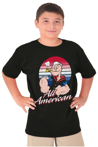 All American Popeye The Sailor Man Crewneck T Shirts Boy Girl - Picture 6 of 11