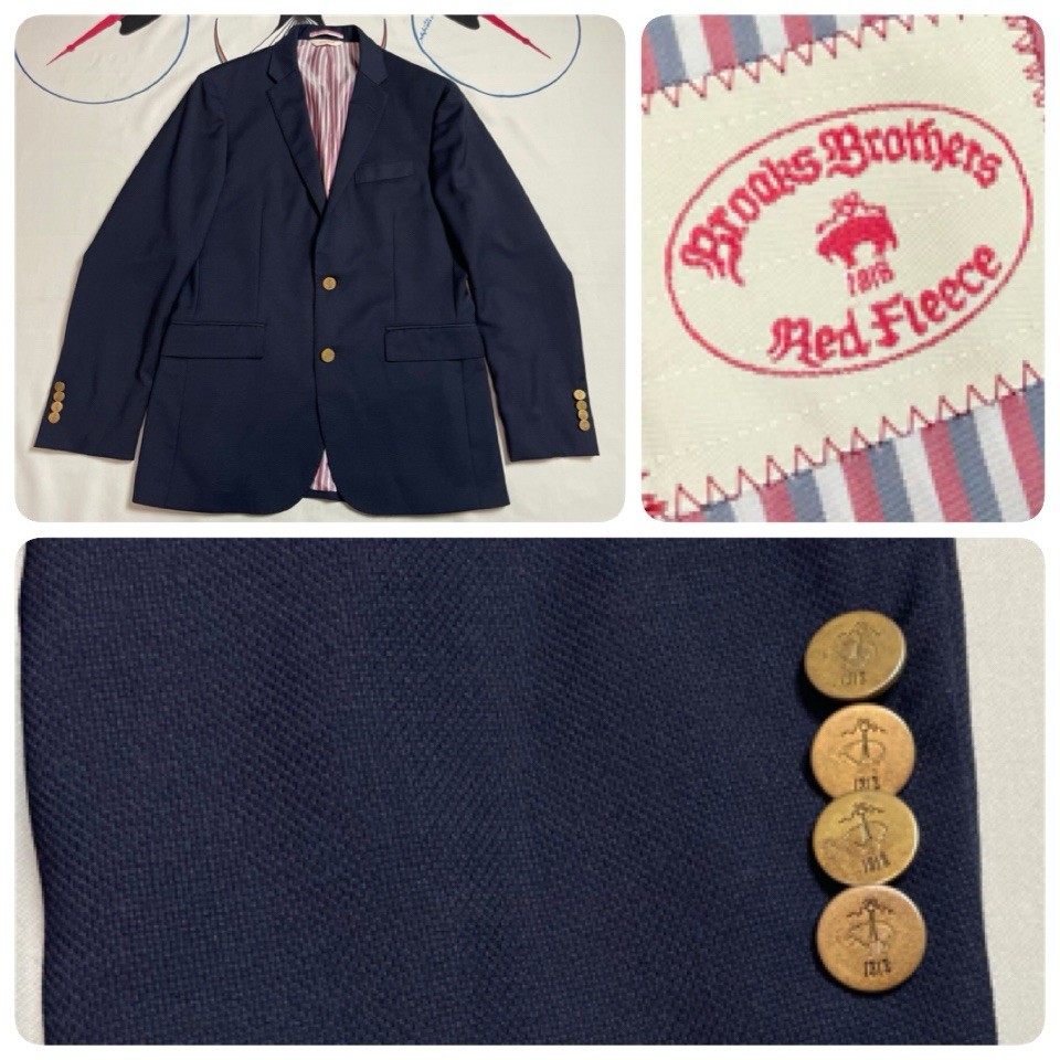 Brooks Brothers Red Fleece◇メンズピーコート Brooks Brothers Red Fleece Hopsack Blazer Sport Coat Gold Button