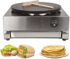 Commercial Electric Crepe Maker 40cm Non-Stick Hotplate Pro Pancake Machine