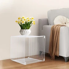 Square Cage Side Table Home Iron Multi-Purpose Sided Desk Living Room End Tables