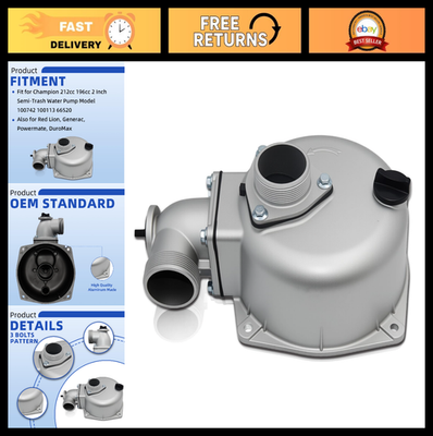 #ad 2 Inch Water Pump Body Housing for 212cc 196cc Generac Powermate Semi Trash 158 $73.14