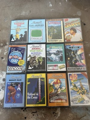 Amstrad 12 Spiele Kassetten Konvolut Amsoft Mastertronic Codemasters Scalextric Lot