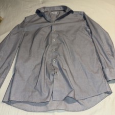 Charles Tyrwhitt Classic Fit Non-Iron Blue Check Dress Shirt 16 /34in