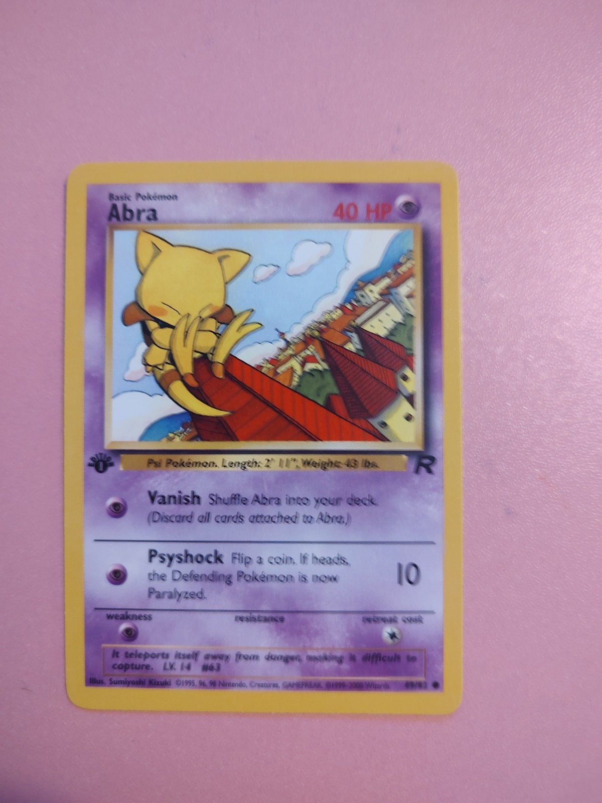 Pokemon 1st Edition Team Rocket (2000) - Abra 49/82 - Common - NM