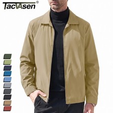 Men's Lightweight Bomber Jacket Full-Zip Spring Sport Track Coat Casual Outwear