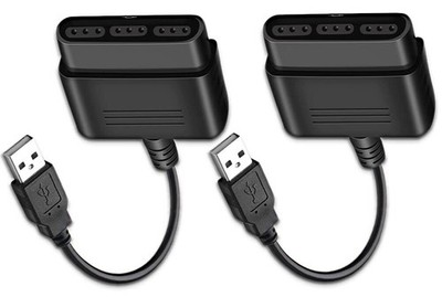 PS2 Controller to USB Adapter Converter, 2 Pack Compatible with PS1/PS2 Contr...