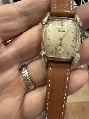 タ*ン様 BENRUS ENDURABLE 10K G.F. GOLD FILL 10K Gold Filled Benrus Tank style Vintage watch sub second Fancy