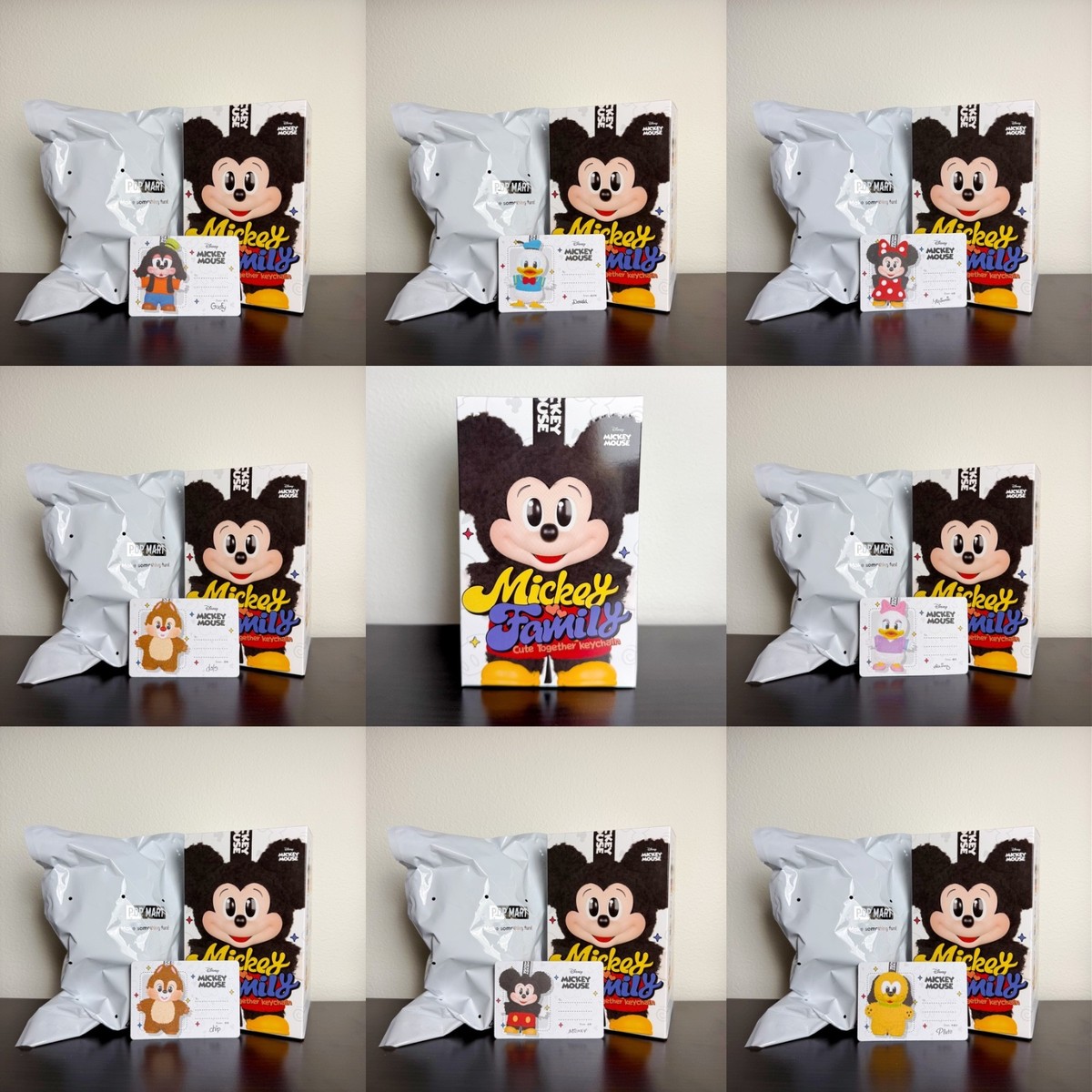 USA Pop Mart Disney Mickey Family Cute Together Keychain