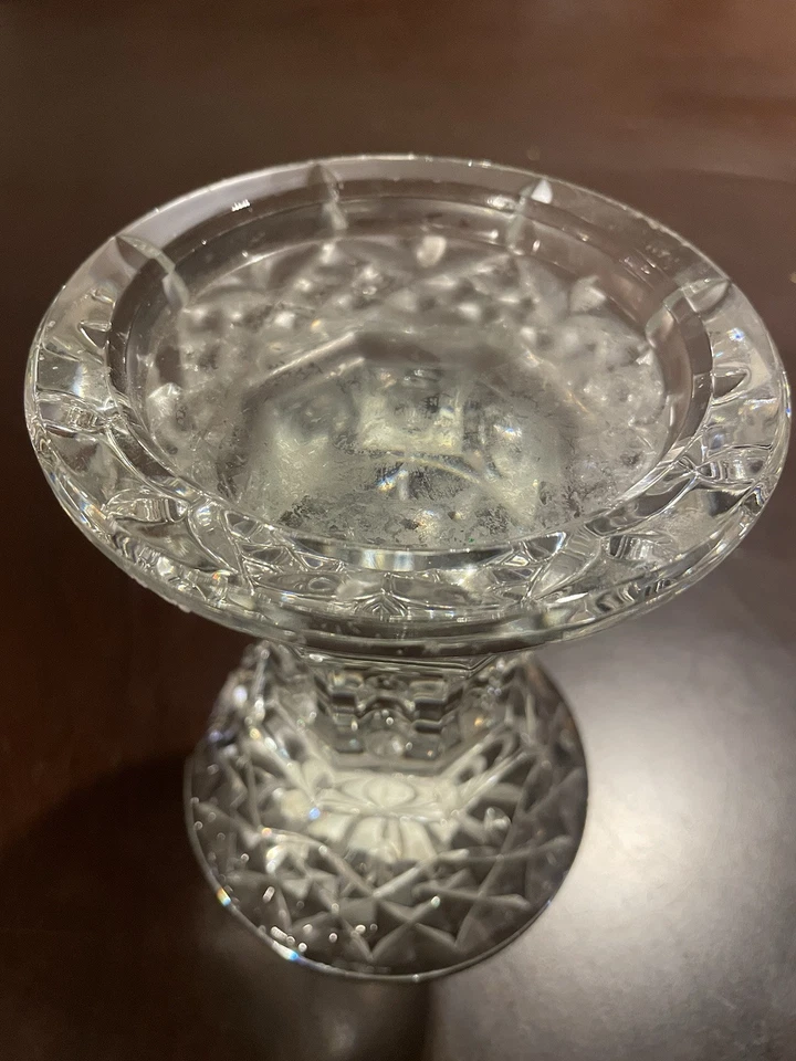 Crystal Lismore 5 1/2" Pillar Candle Holder (with defect) - Image 2 of 4